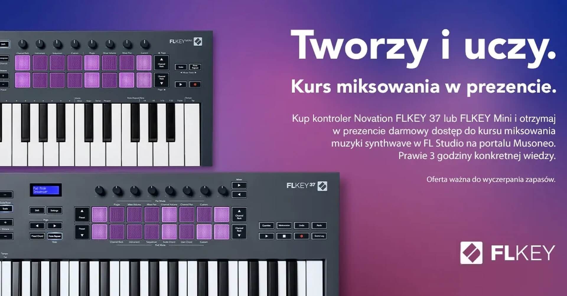 KUP FLKey i odbierz kurs "Miksowanie Muzyki Synthwave" za darmo!