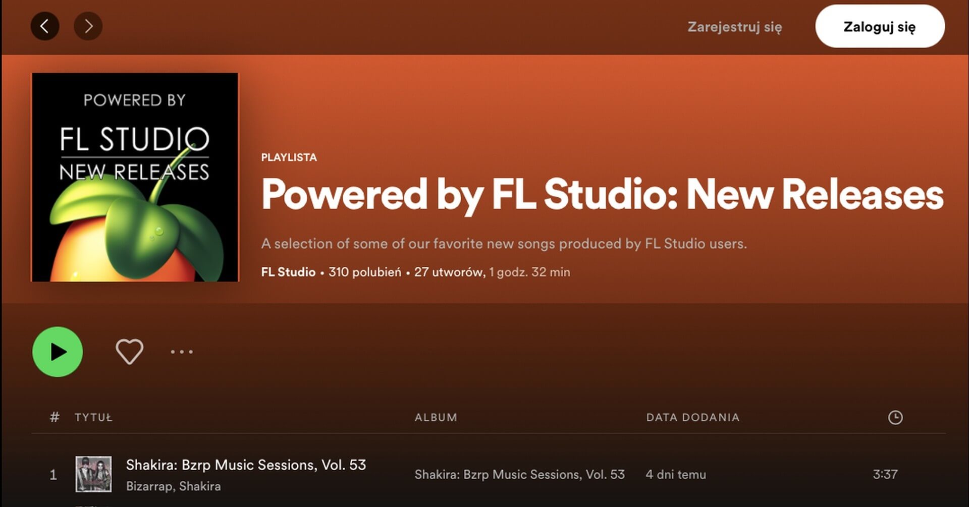 Stworzone w FL STUDIO - playlista na Spotify zaktualizowana!